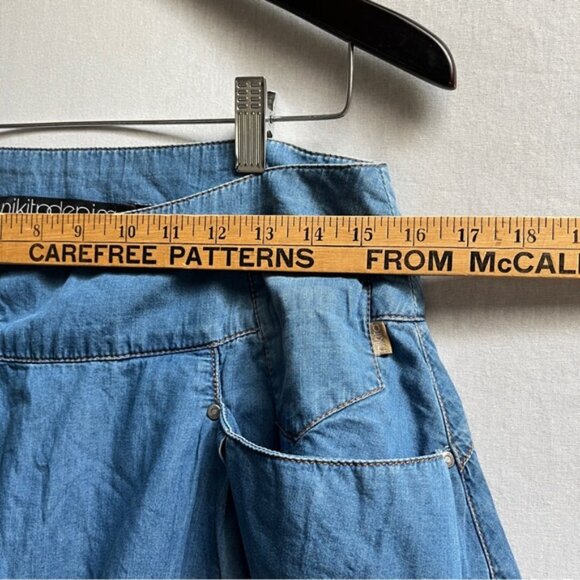 Nitika Blue Denim A Line Skirt Sz 31” - Picture 7 of 8